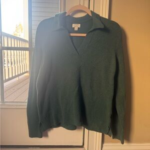 J. Crew Teal V-Neck Sweater